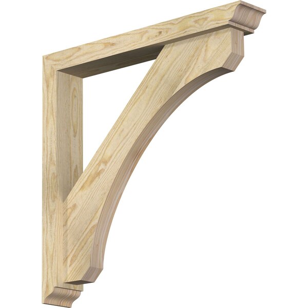 Ekena Millwork Legacy Traditional Rough Sawn Bracket w/ Offset Brace, Douglas Fir, 4"W x 26"D x 26"H BKT0402X26X26LEC01RDF - main